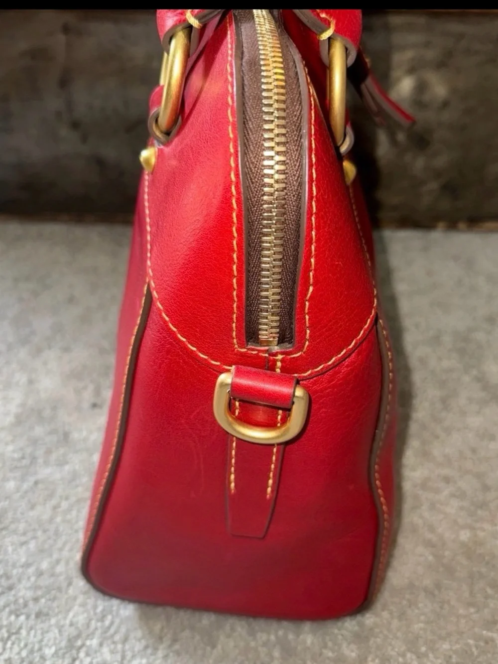 Dooney & Bourke Cameron Satchel in red